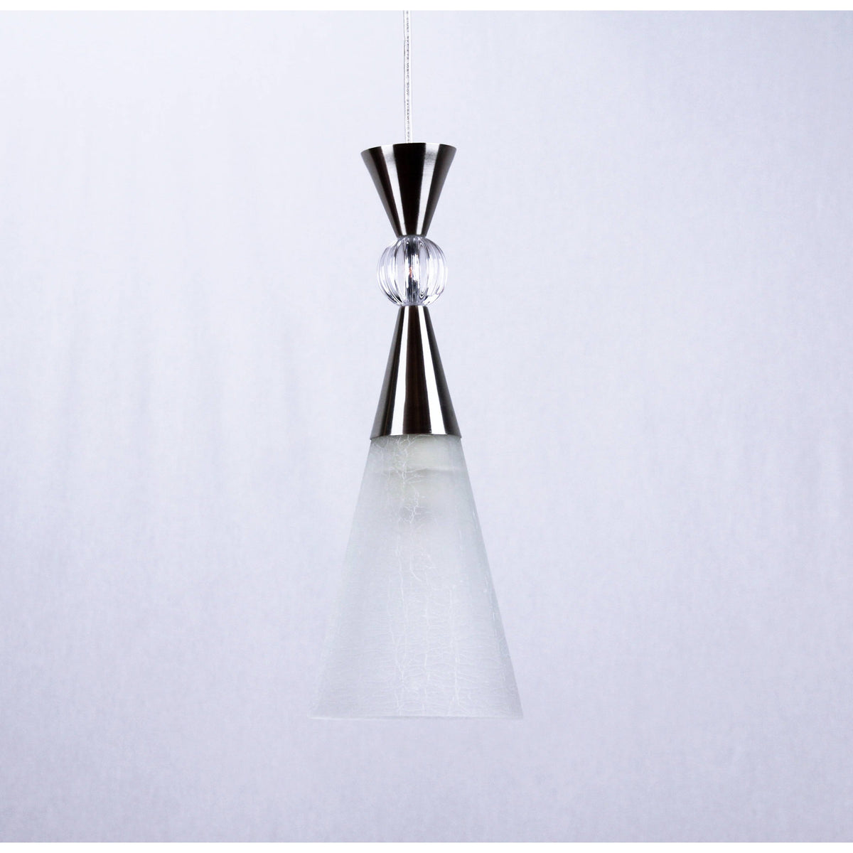 LAMP. COLGANTE NÍQUEL SATINADO 1L E27 60W