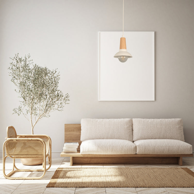 Lámpara Colgante Blanco 1L E27 40W