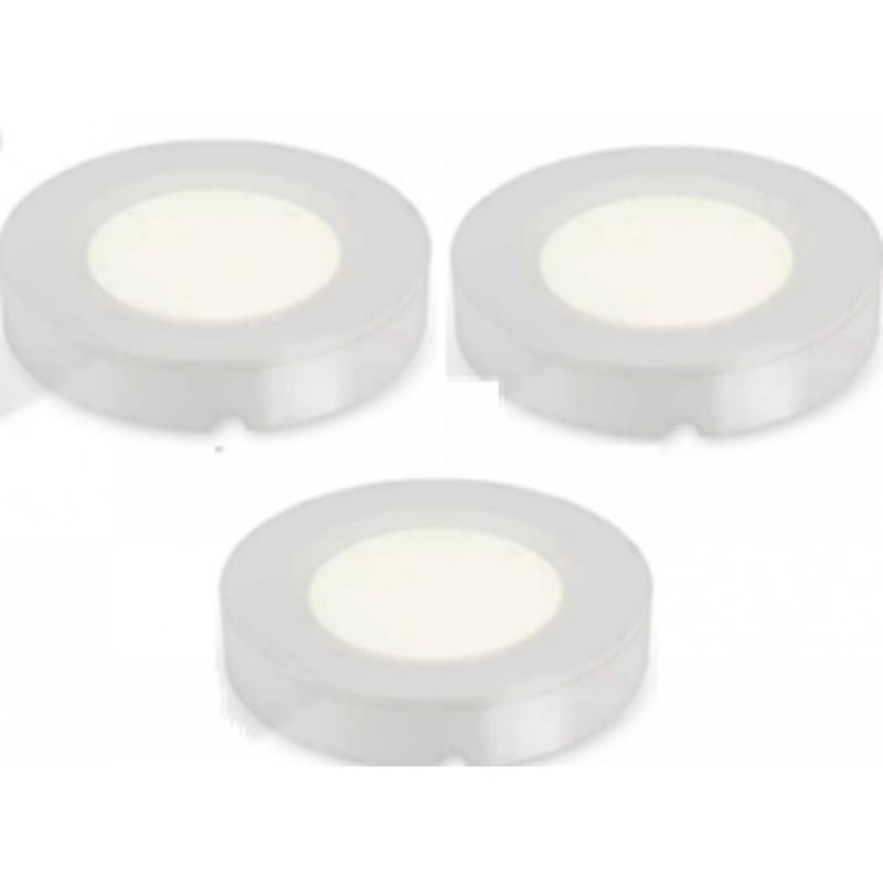 LAMP. LED DE GABINETE NEGRO 2W 100-240V 3000K 3 PIEZAS