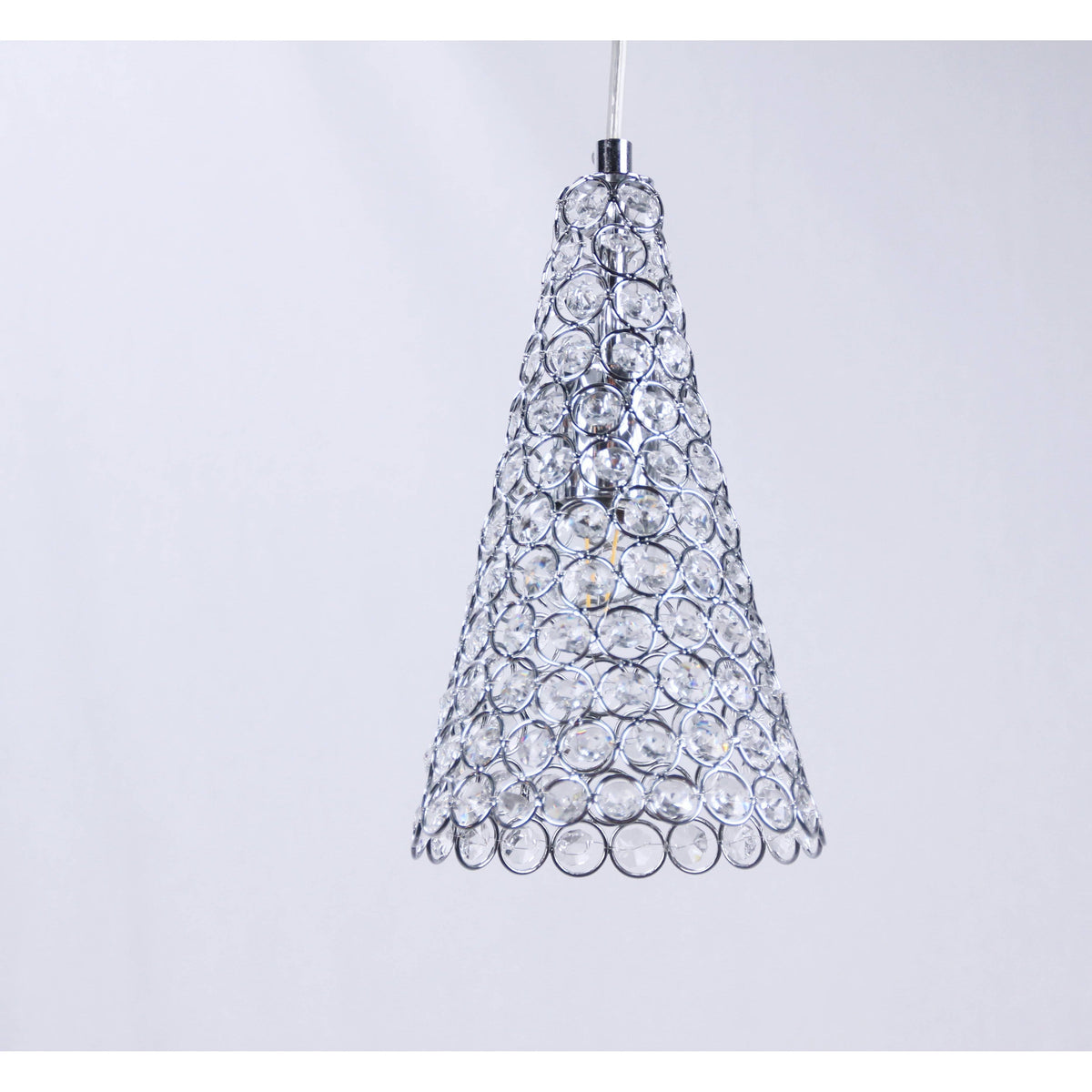 LAMP. COLGANTE CROMO 1L E27 40W