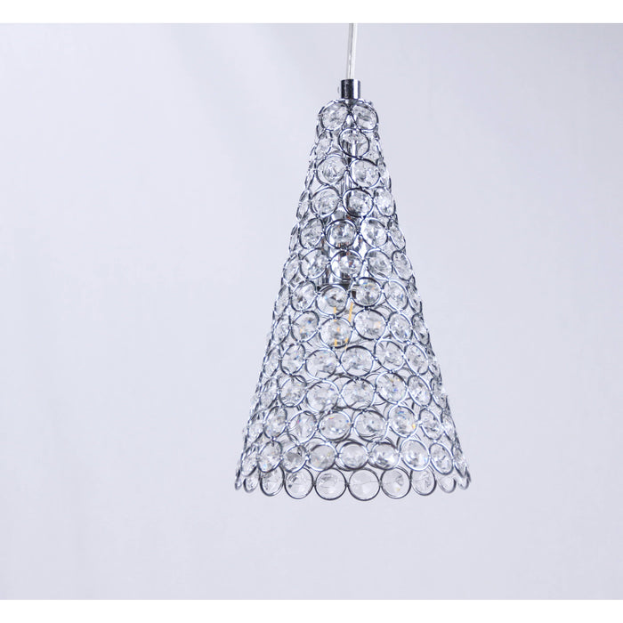 LAMP. COLGANTE CROMO 1L E27 40W