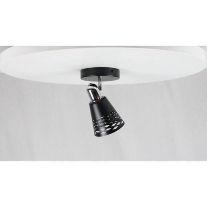 LAMP. TECHO REFLECTORA NEGRO 1L E14 40W
