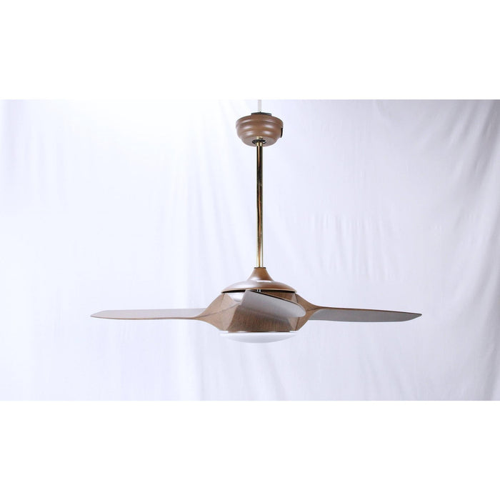 Ventilador Led De Techo 52" Chocolate 1L 18W 120V 3000K Con Control Remoto (Dc Motor)