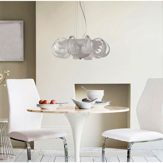 LAMP. TECHO CROMO 5L E14 40W