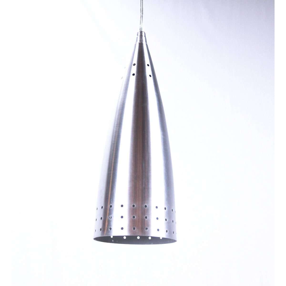 LAMP. COLGANTE PLATEADO 1L E27 60W