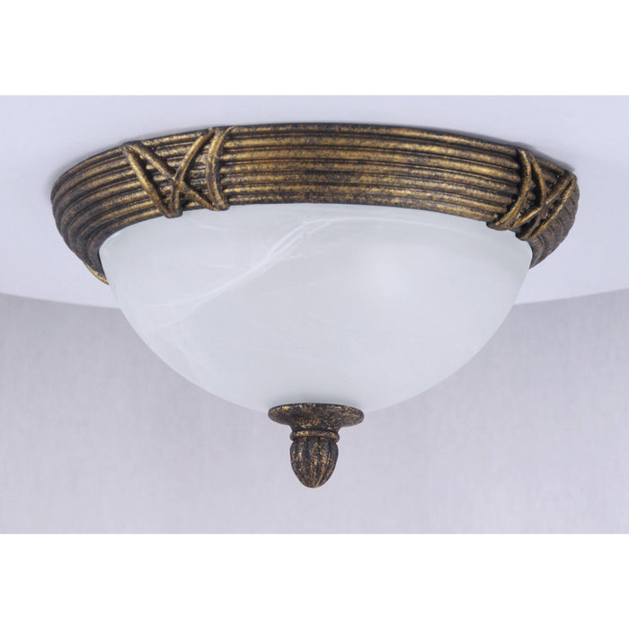 LAMP. TECHO NEGRO CEPILLADO EN DORADO 2LTS E27 60W 120V (B/N)