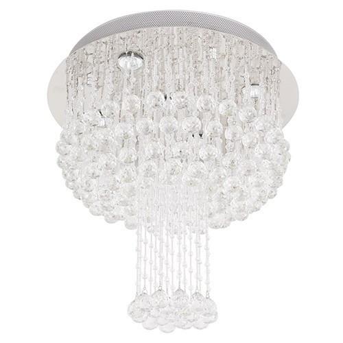 LAMP. COLGANTE CRISTAL CROMO 5L GU10 50W