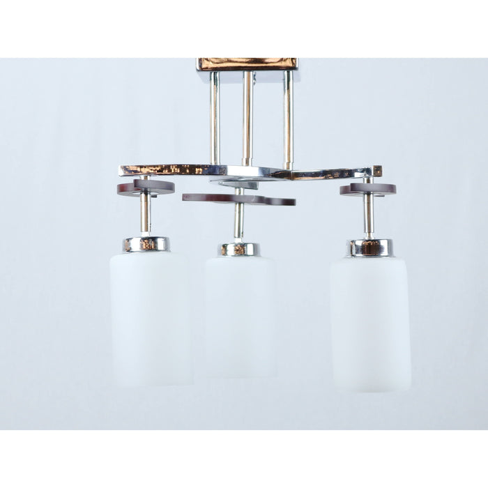 LAMP. TECHO CROMO 3L E27 60W