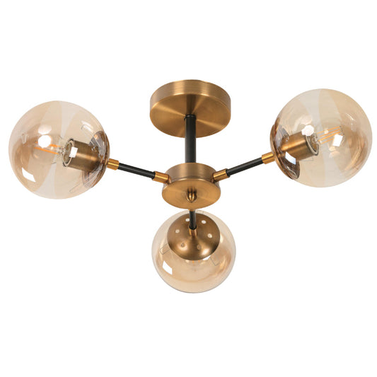 LAMP. TECHO DORADO SATINADO 3L E27 40W