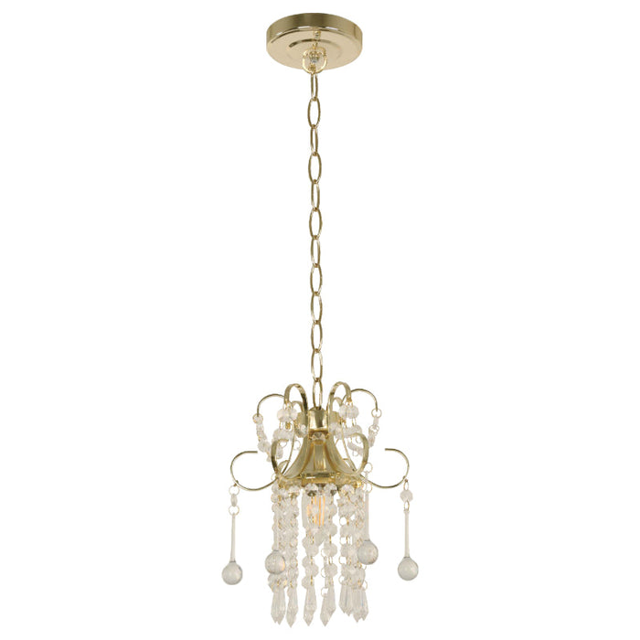 LAMP. COLGANTE BRONCE PULIDO 1L E27 60W