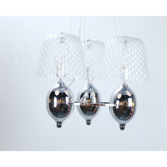 LAMP. TECHO CROMO 3L E27 60W