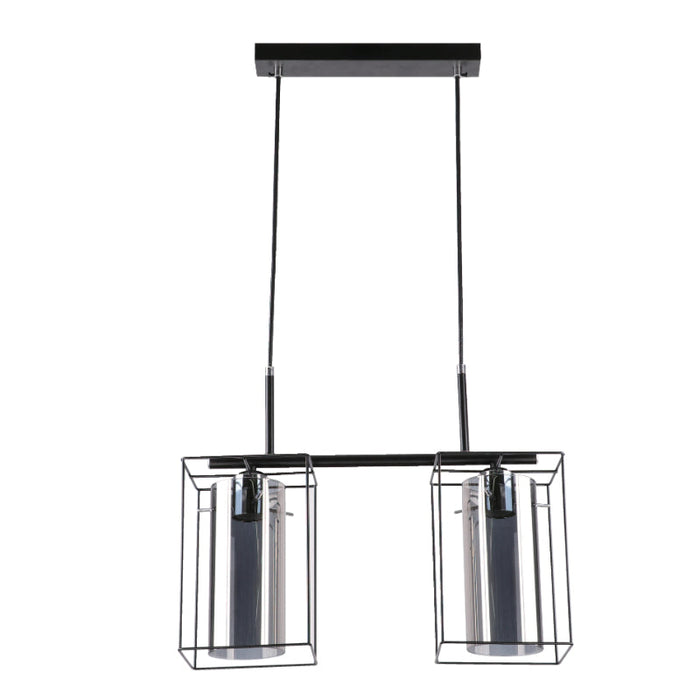 Lámpara Colgante Negro 2L E27 60W