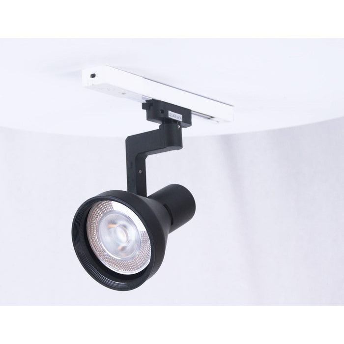LAMP. DE RIEL NEGRO 1LUZ E27 9W N/B