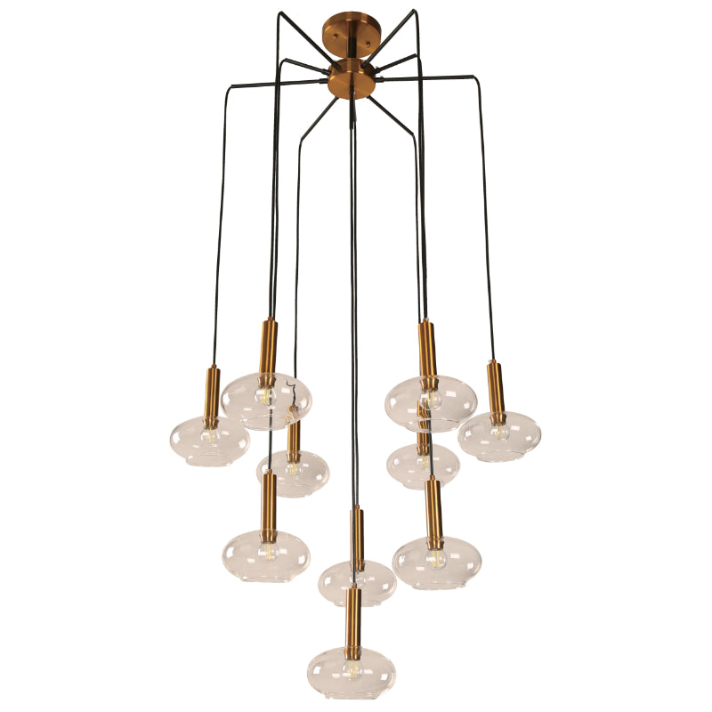 LAMP. TECHO BRONCE DORADO 10L E14 40W