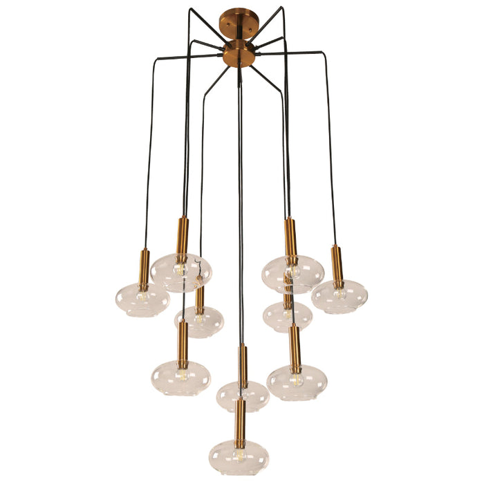 LAMP. TECHO BRONCE DORADO 10L E14 40W