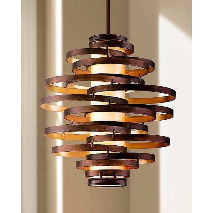 LAMP. COLGANTE VERTIGO LARGE BRONCE 4L E26 60W