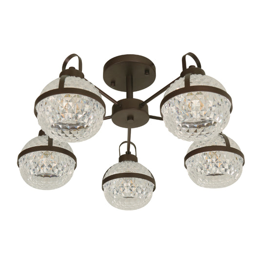 LAMP. TECHO BRONCE 5L E27 10W