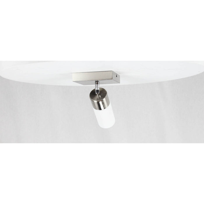 LAMP. TECHO NÍQUEL SATINADO 1L E27 60W