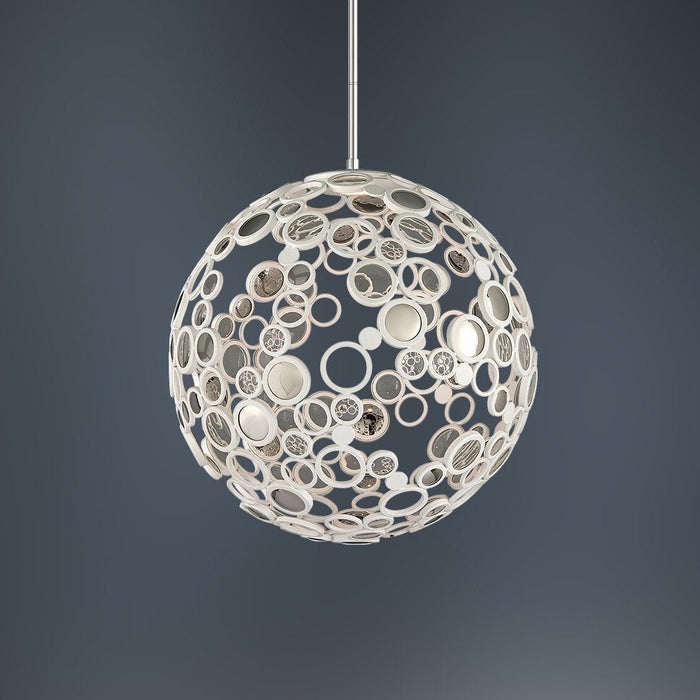LAMP. COLGANTE FATHOM MEDIANO BLANCO 1L 20W 2700K