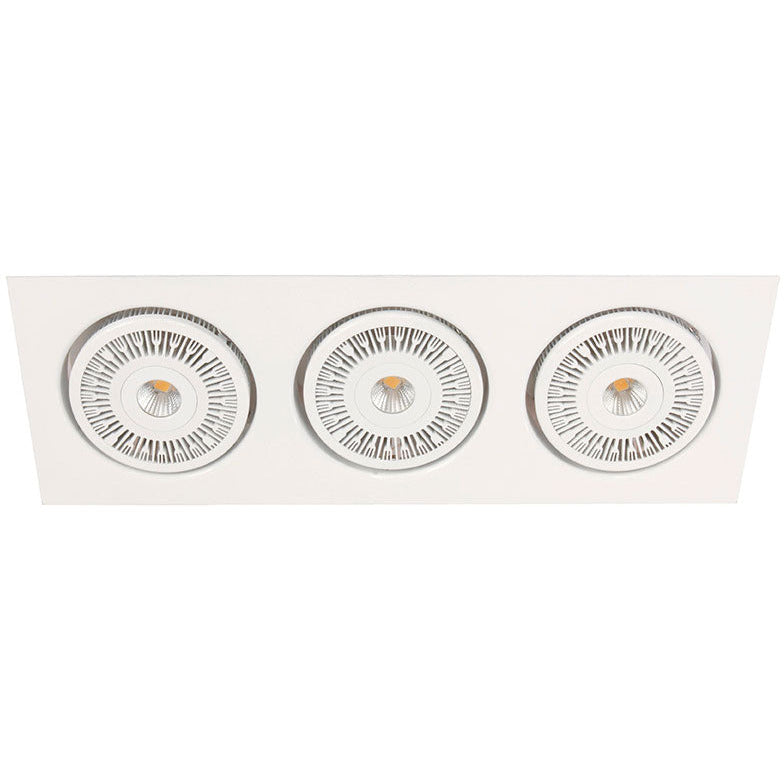 LAMP. LED EMPOTRABLE*3LTS*12W*100V-277V*2800-3000K*IP:20*ACAB. EN BLANCO  MATE