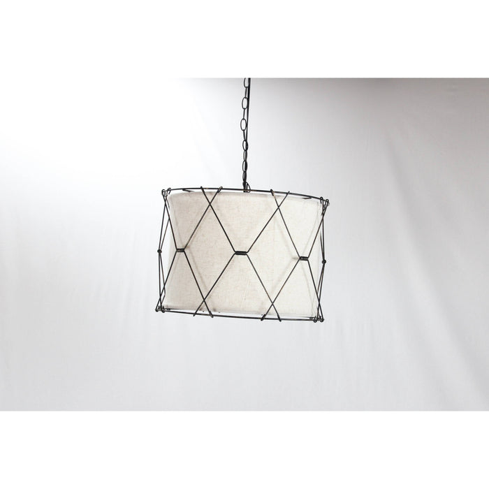LAMP. COLGANTE NEGRO CON DORADO 1L E27 100W