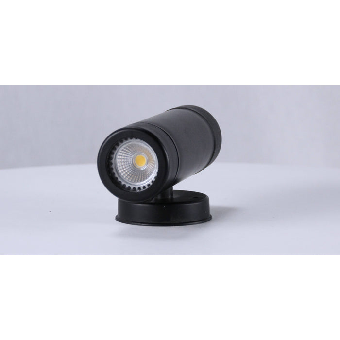 LAMP. EXT. PARED NEGRO 2L GU10 3W I/B LED