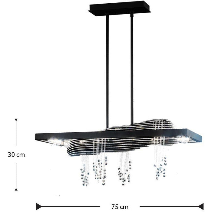 LAMP. LED COLGANTE SEVETTI NEGRO 8L 8W