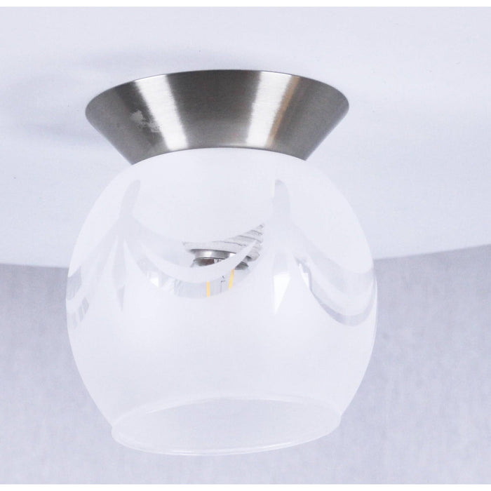 LAMP. TECHO NIQUEL SATINADO 1L E27 60W