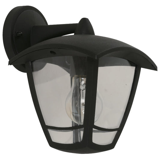 LAMP. EXT. PARED NEGRO 1L E27 60W (INCLUYE BOMBILLO LED A60 9W 6000K)