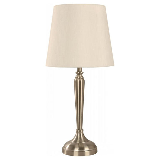 LAMP. MESA NÍQUEL SATINADO 1L E27 60W