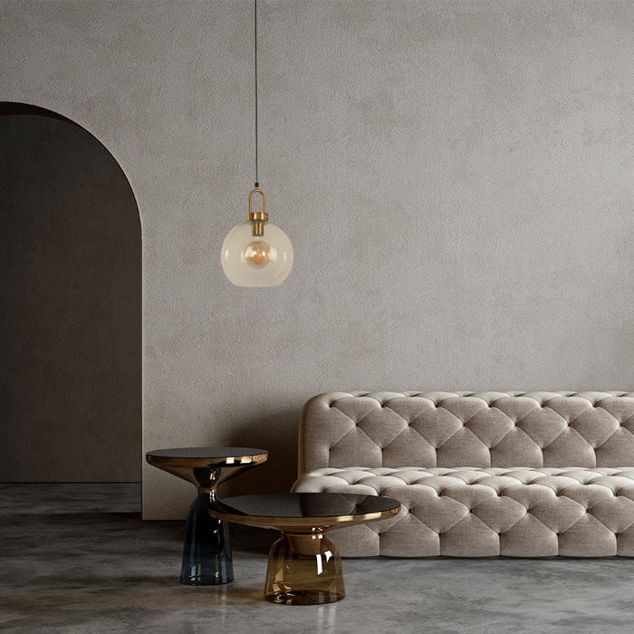 LAMP. COLGANTE NEGRO+BRONCE 1L E27 60W