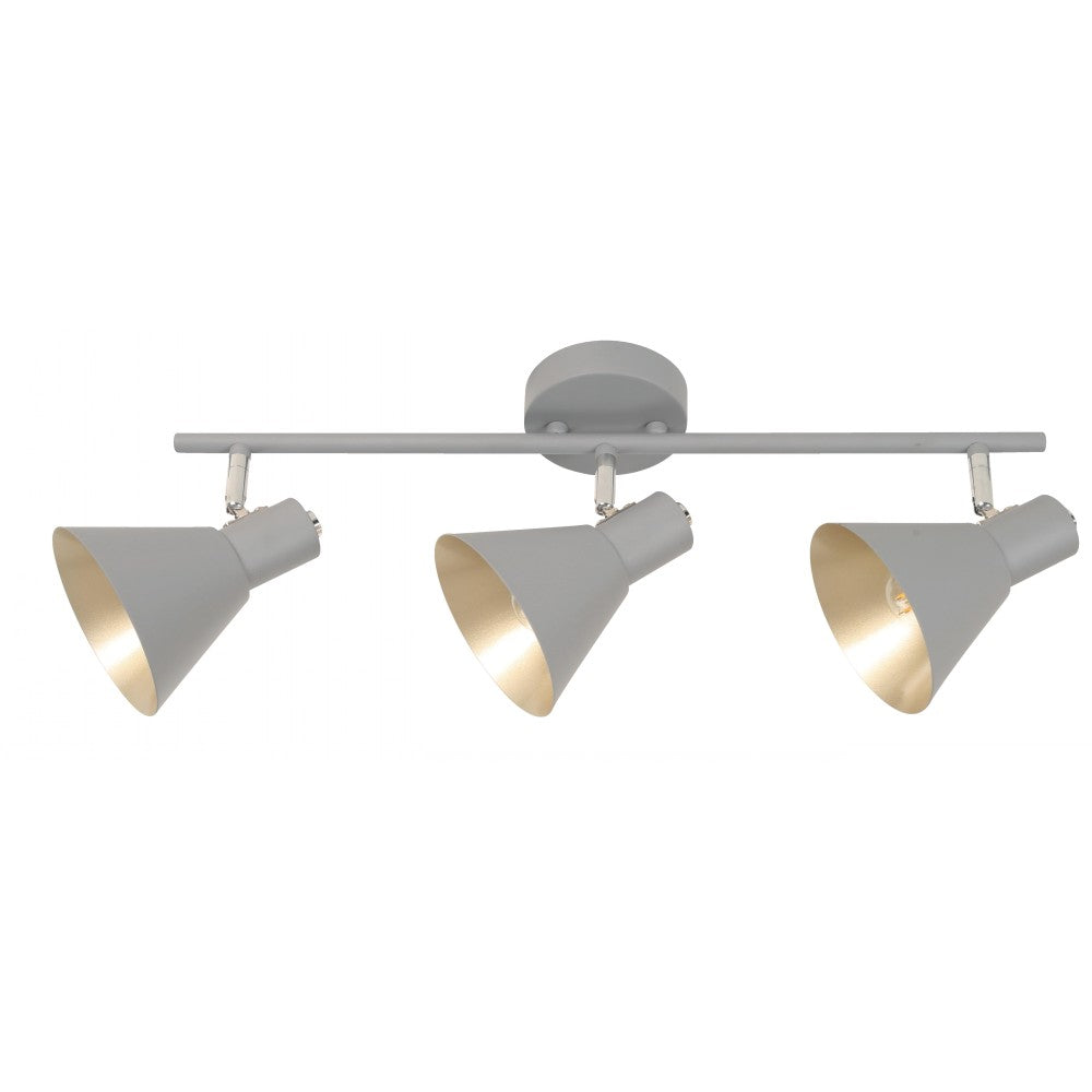 Lámpara Techo Reflectora Gris 3L E14 40W
