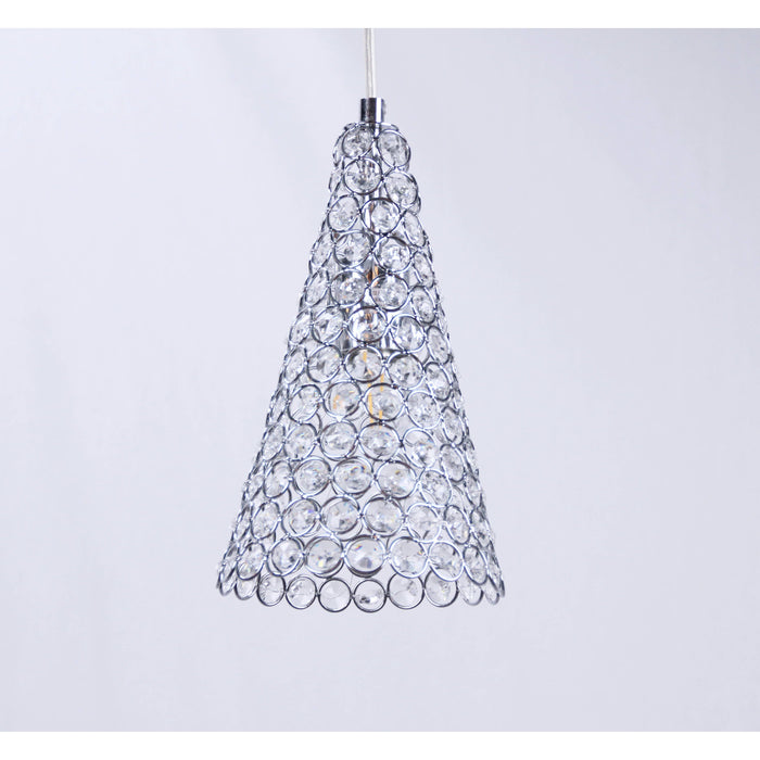LAMP. COLGANTE CROMO 1L E27 40W