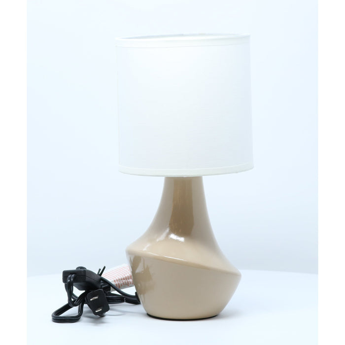 LAMP. MESA CREMA 1L E27 40W (2 PIEZAS)