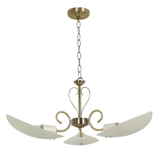 LAMP. COLGANTE BRONCE ANTIGUO 3L E27 60W