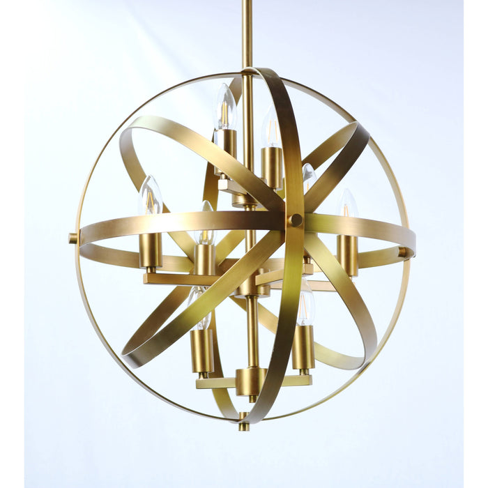 LAMP. TECHO DORADO 8L E14 40W