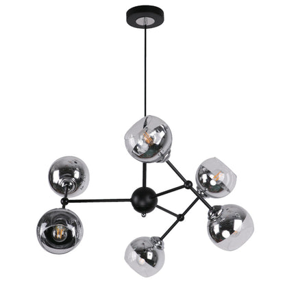Lámpara Colgante Negro 6L E27 40W