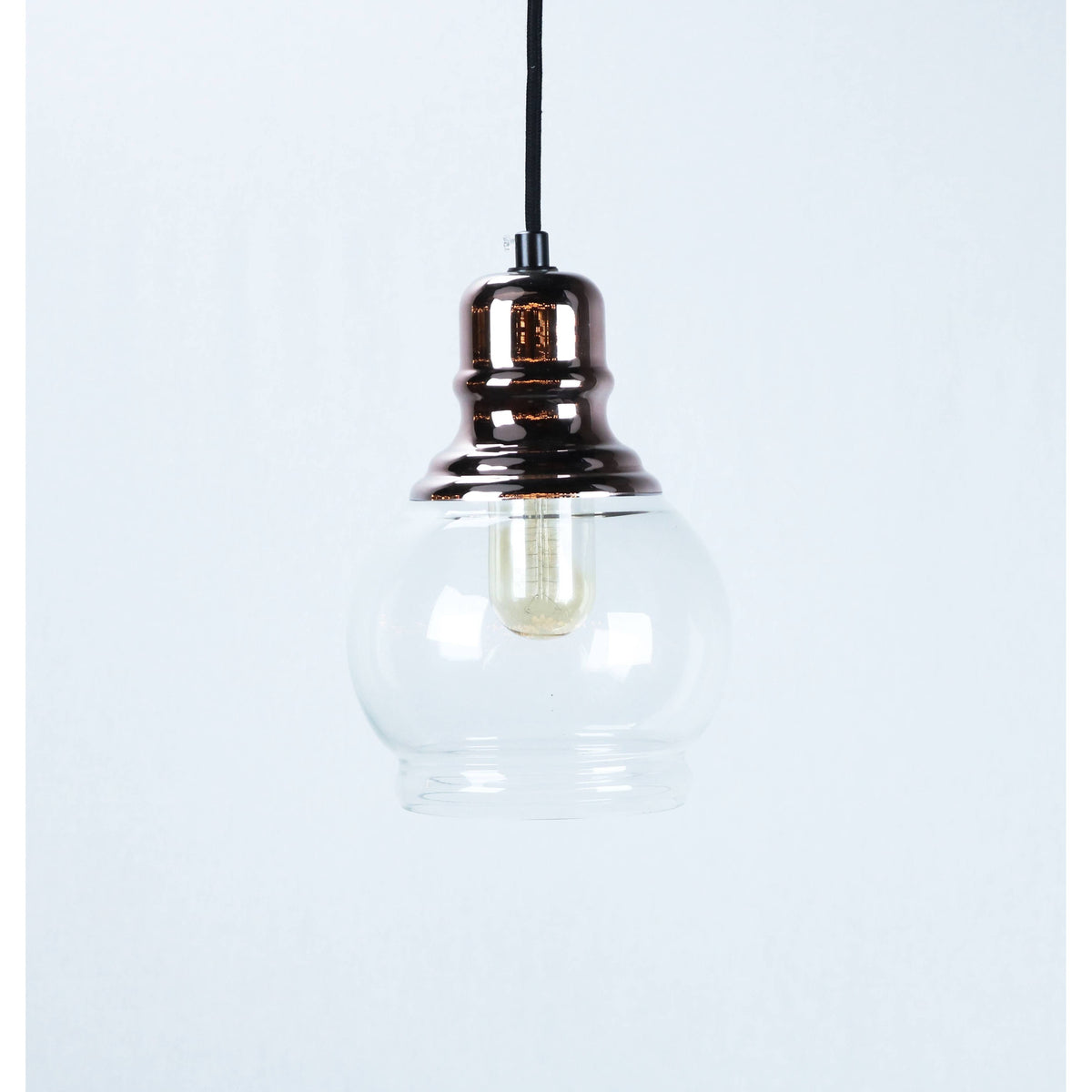 Lámpara Colgante Negro Y Bronce 1L E27 40W