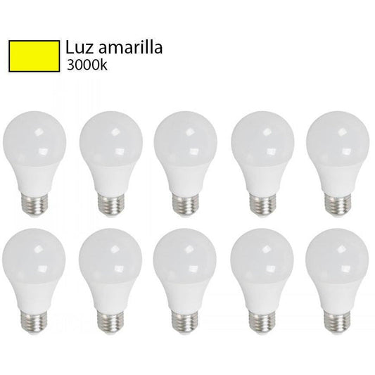 BOMBILLO LED A55 E27 5W 100-240V 3000K 10 PIEZAS
