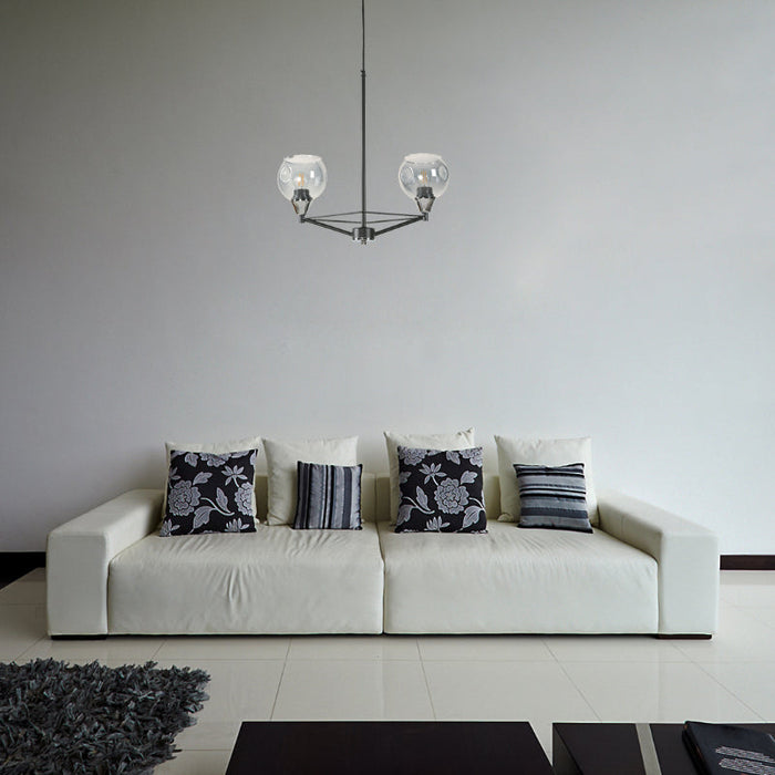 LAMP. COLGANTE NEGRO 2L E27 60W