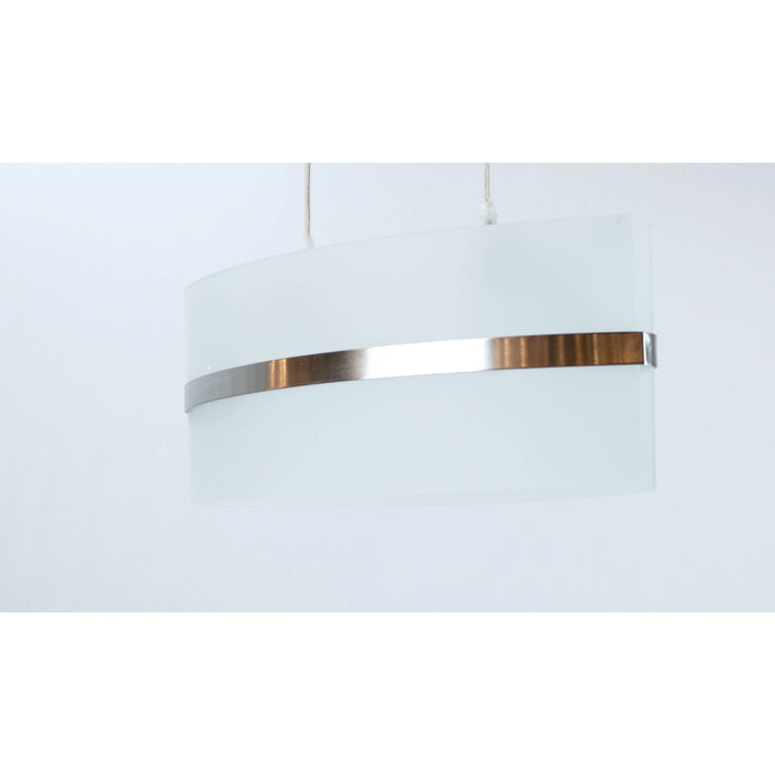 LAMP. COLGANTE NÍQUEL SATINADO 2L E27 60W
