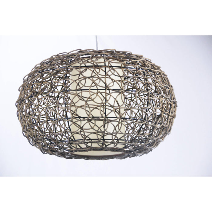 LAMP. COLGANTE NÍQUEL SATINADO 1L E27 60W
