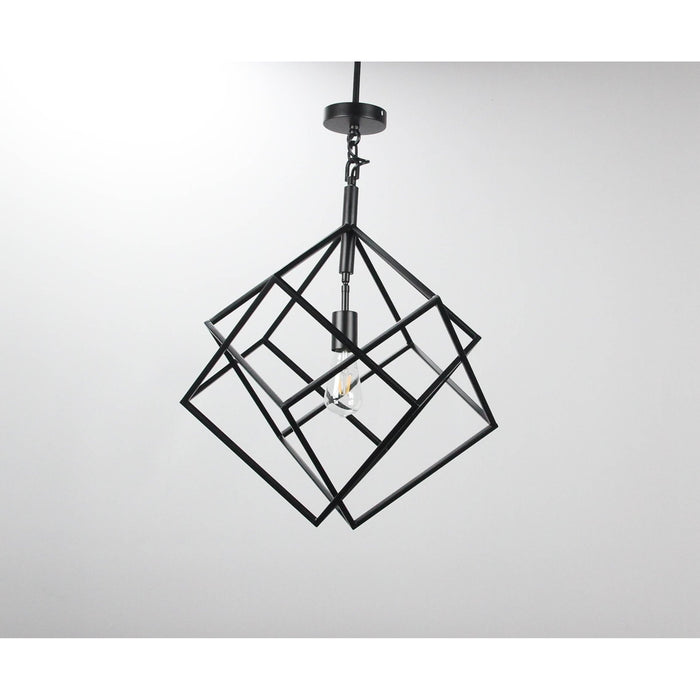 LAMP. COLGANTE NEGRO 1L E26 60W