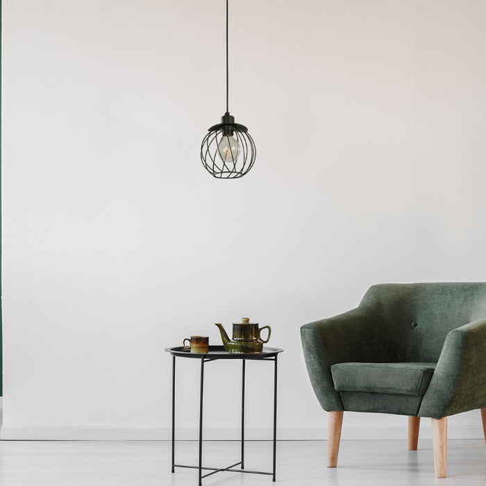 Lámpara Colgante Negro 1L E27 60W