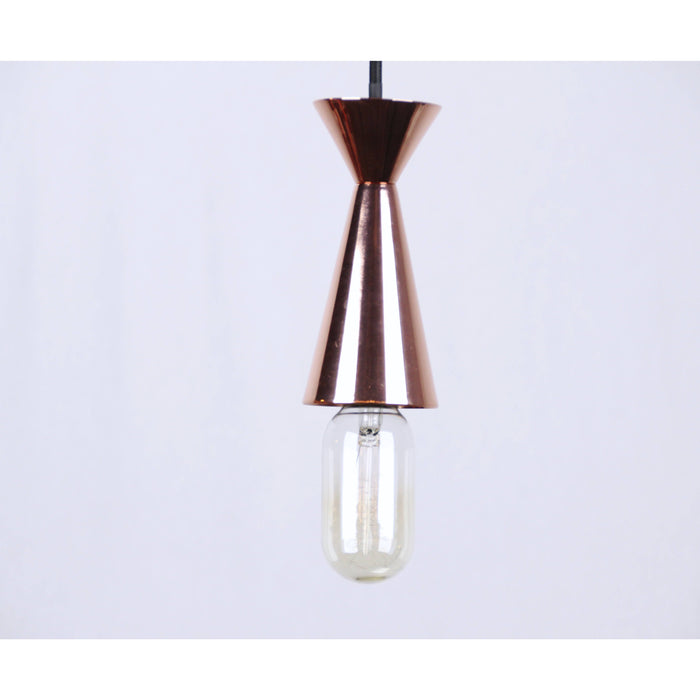 LAMP. COLGANTE COBRE 1L E27 60W