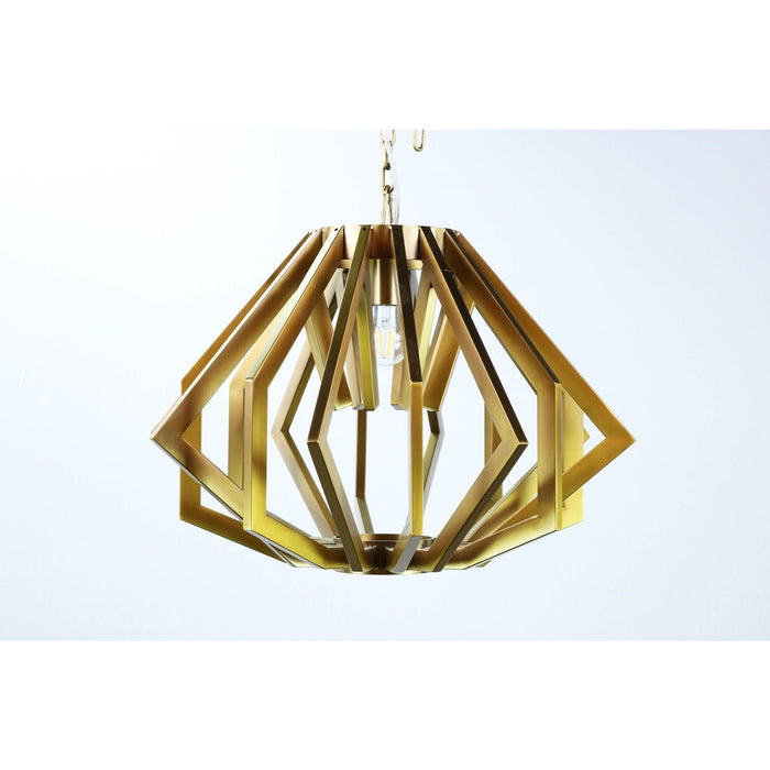 LAMP. COLGANTE DORADO 1L E27 60W