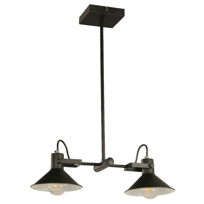 Lámpara Colgante Negro 2L E27 60W