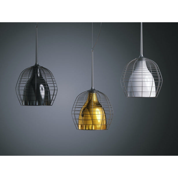LÁMPARA COLGANTE CAGE SOSPENSIONE PICCOLA 1L NEGRO FOSCARINI