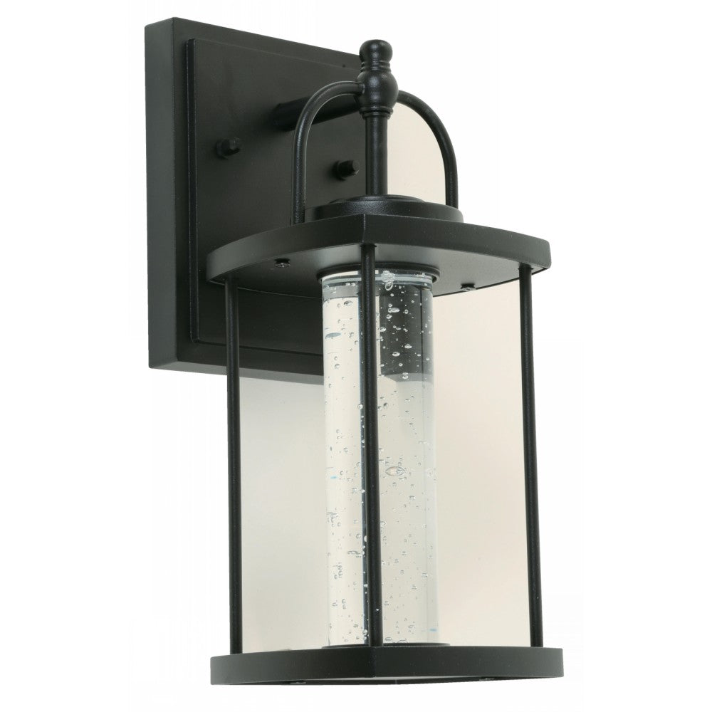 LAMP. LED EXT. DE PARED NEGRO 12W 110-240V 3000K