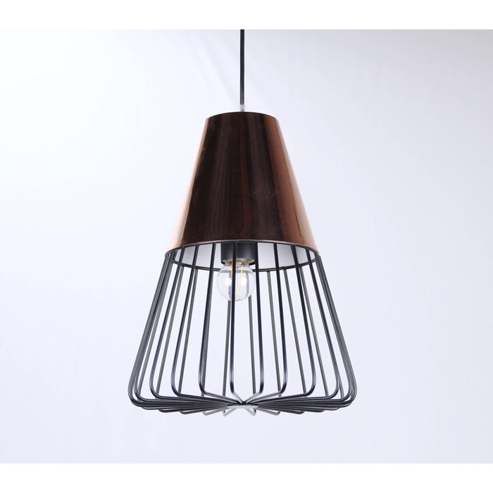 LAMP. COLGANTE COBRE 1L E27 60W